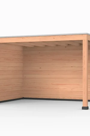 Actieprijs Douglas overkapping, 400 x 300, met achterwand en zijwand, Westwood Elegant